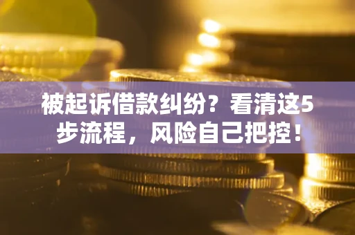 济南被起诉借款纠纷？看清这5步流程，风险自己把控！