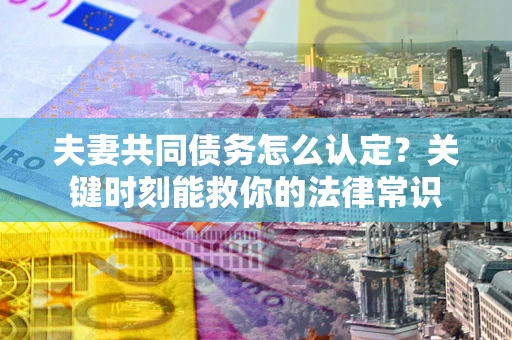 济南夫妻共同债务怎么认定？关键时刻能救你的法律常识